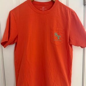 Southern Tide Pocket T-Shirt Men’s Medium Orange Cotton Fish Logo Tee